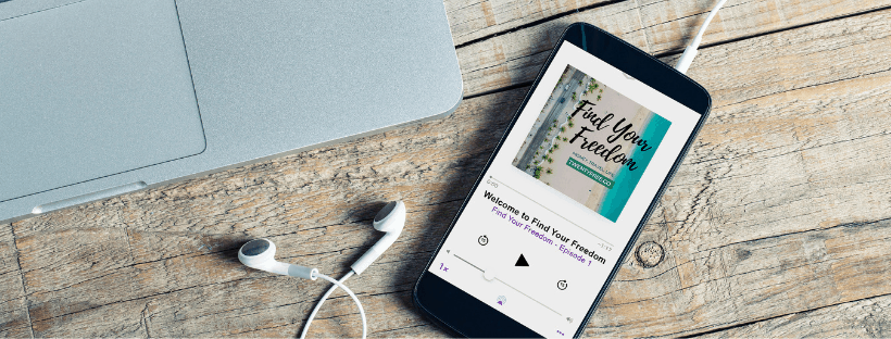 A smartphone displaying an audiobook titled 