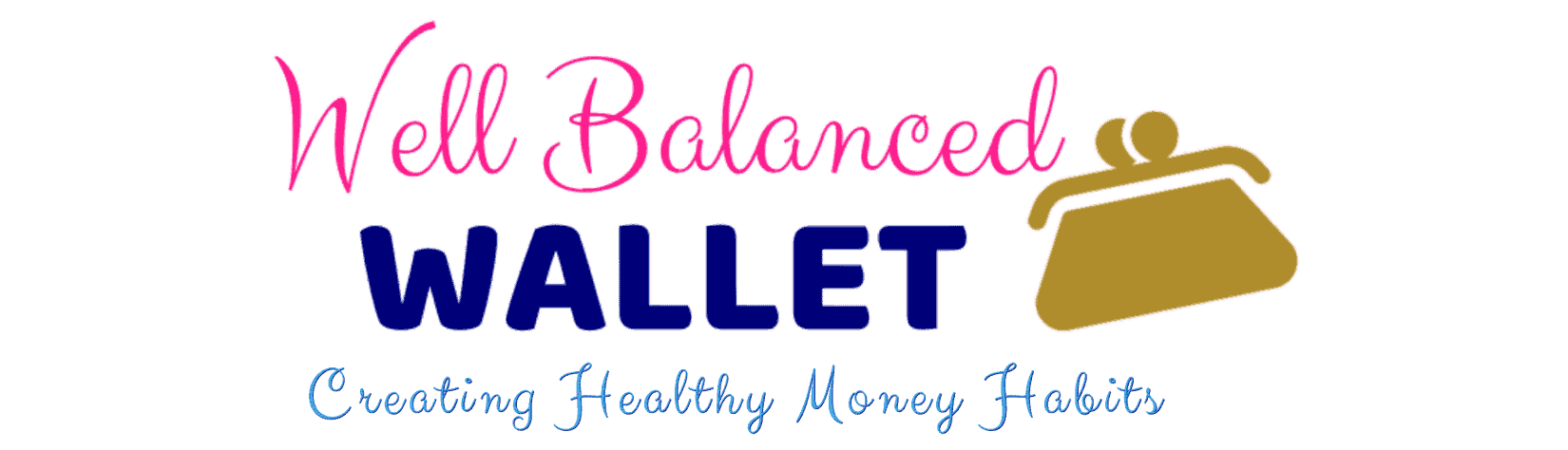 Colorful logo of 'well balanced wallet' with the tagline 'creating healthy money habits' suggesting a service or resource for financial well-being.