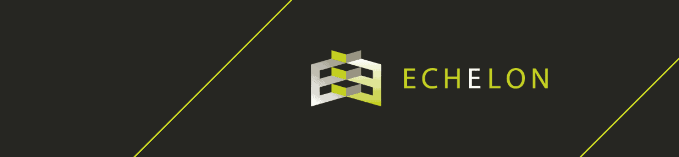 The image displays a sleek, modern logo with the word 