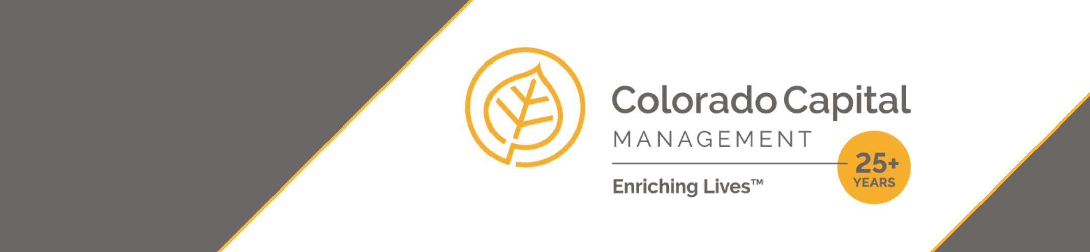 Logo for Colorado Capital Management with a leaf icon, the tagline 