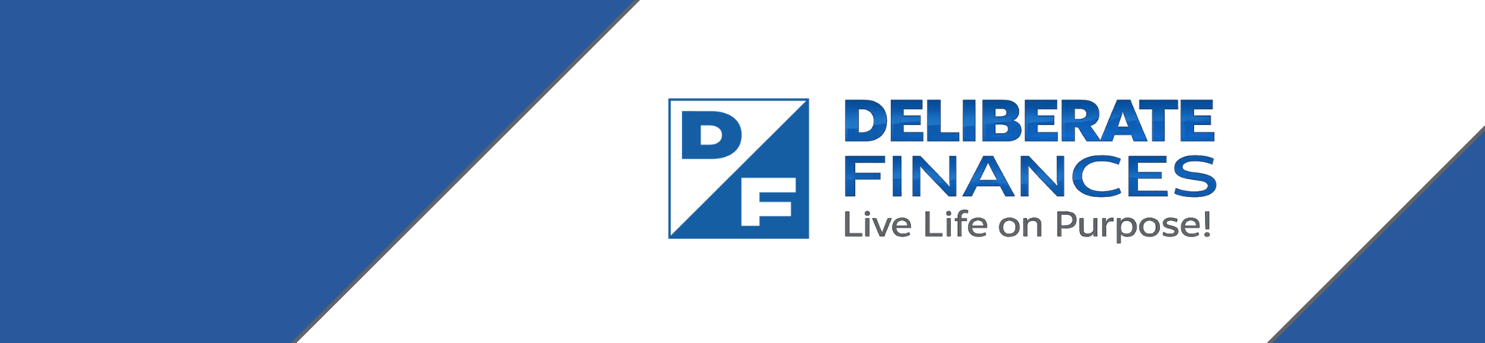 Blue and white banner with the logo 